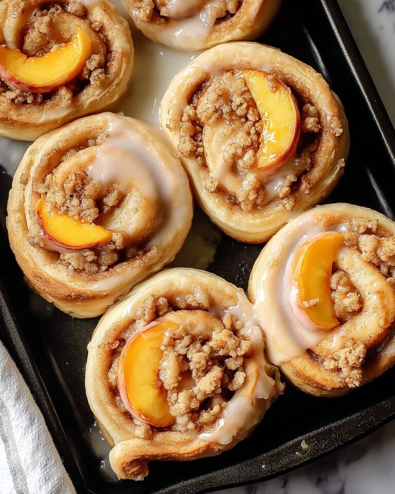 Peach Cobbler Cinnamon Rolls Recipe