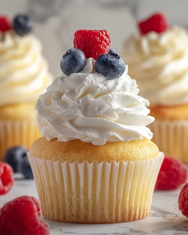 Angel Food Cupcakes with Whipped Cream and Berries Recipe