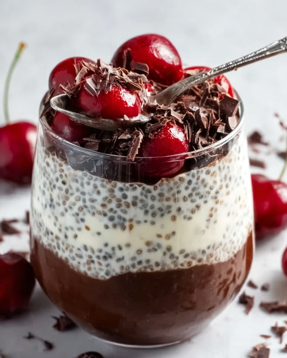 Layered Black Forest Overnight Oats Recipe - Recipe Image