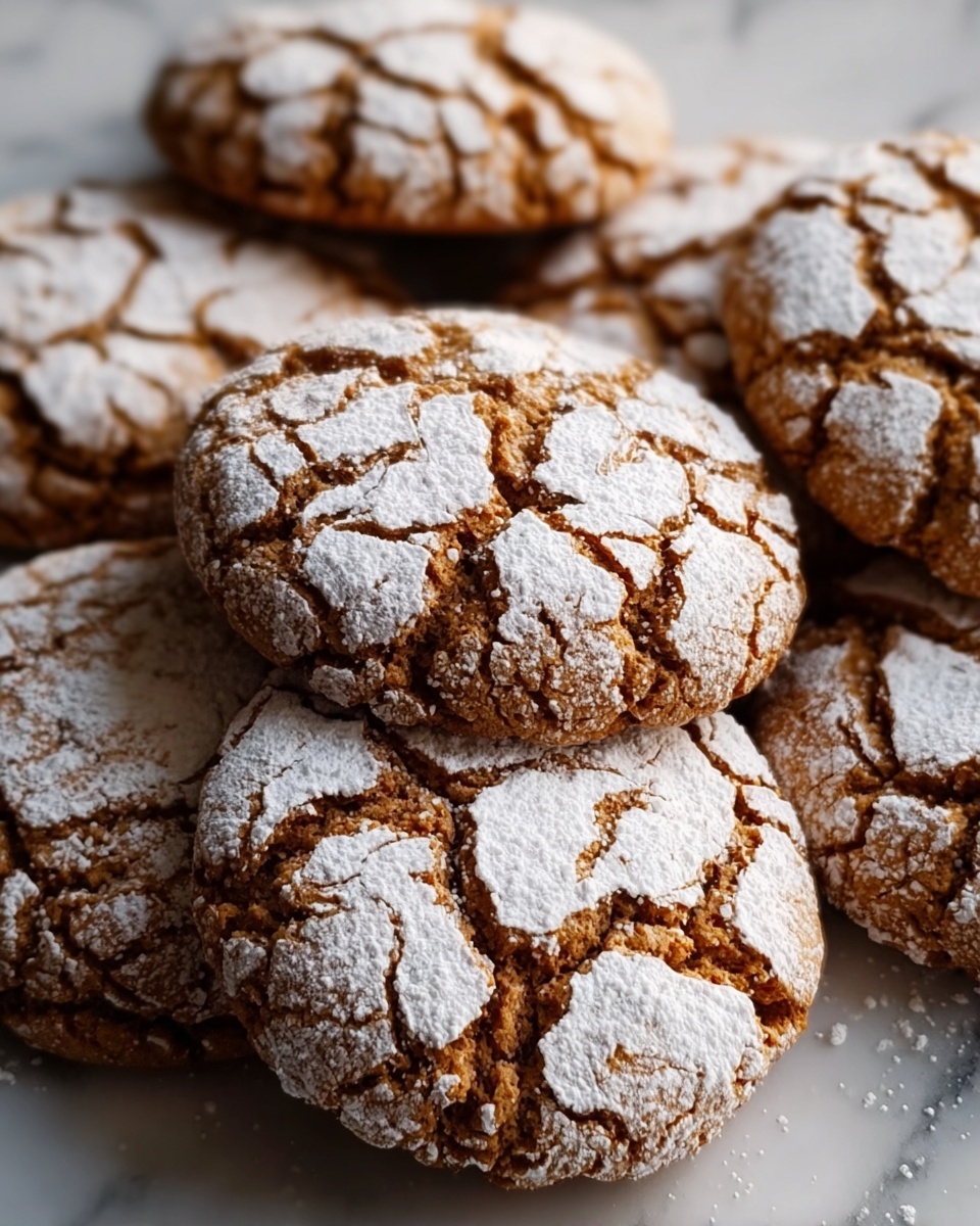 Easy Non-Alcohol Alternative Gingerbread Crinkle Cookies Recipe - Recipe Image
