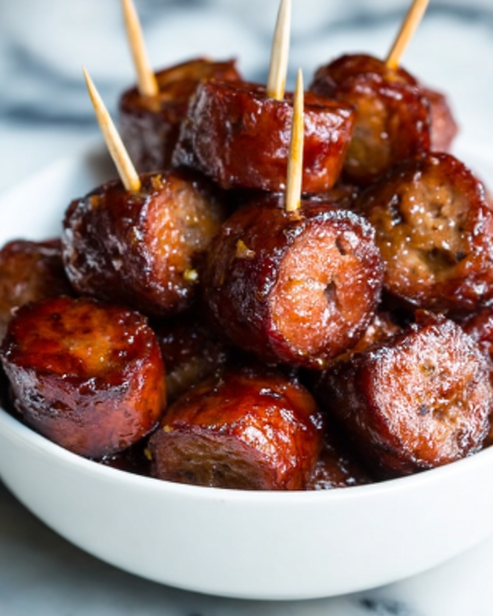 BBQ Smoked Sausage with Charred Peppers and Onions Recipe - Recipe Image