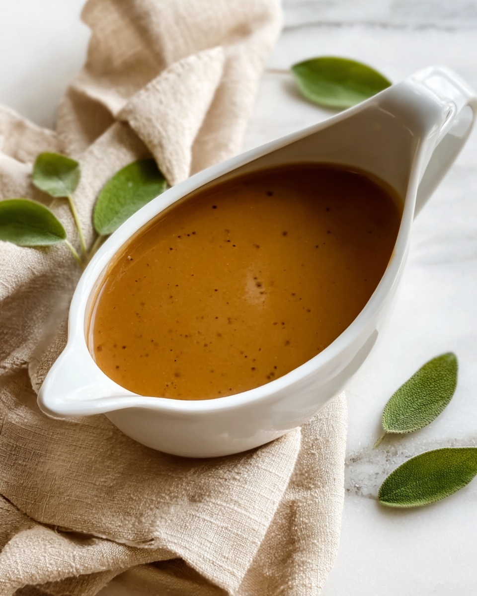 Creamy Turkey Gravy with Sage and Brandy Recipe - Recipe Image
