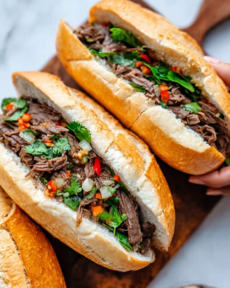 Instant Pot Italian Beef Sandwich with Pepperoncini and Giardiniera Recipe