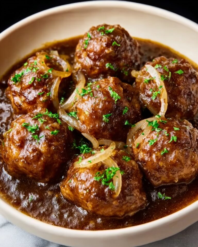 Crockpot French Onion Meatballs Recipe