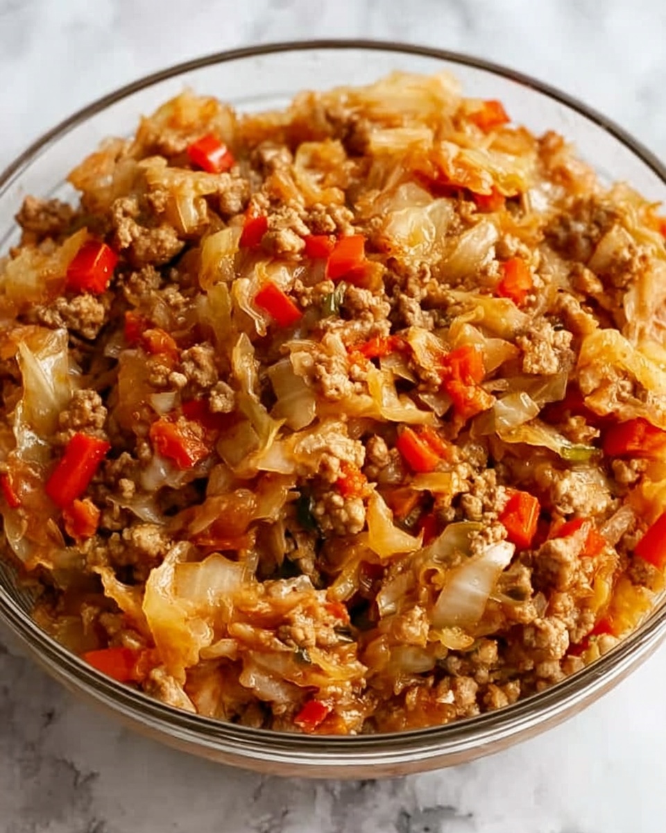 Cabbage and Ground Beef Skillet Recipe - Recipe Image