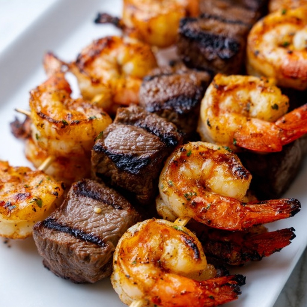 Steak and Shrimp Kabobs Recipe - Recipe Image