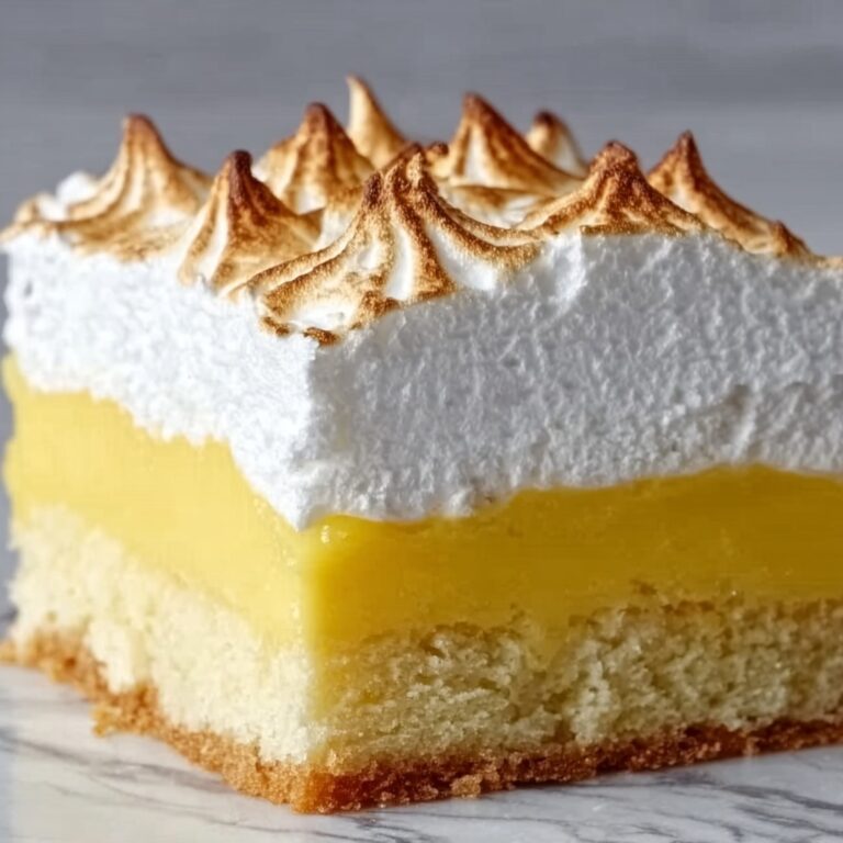 Lemon Cake with Fluffy Meringue Layers Recipe