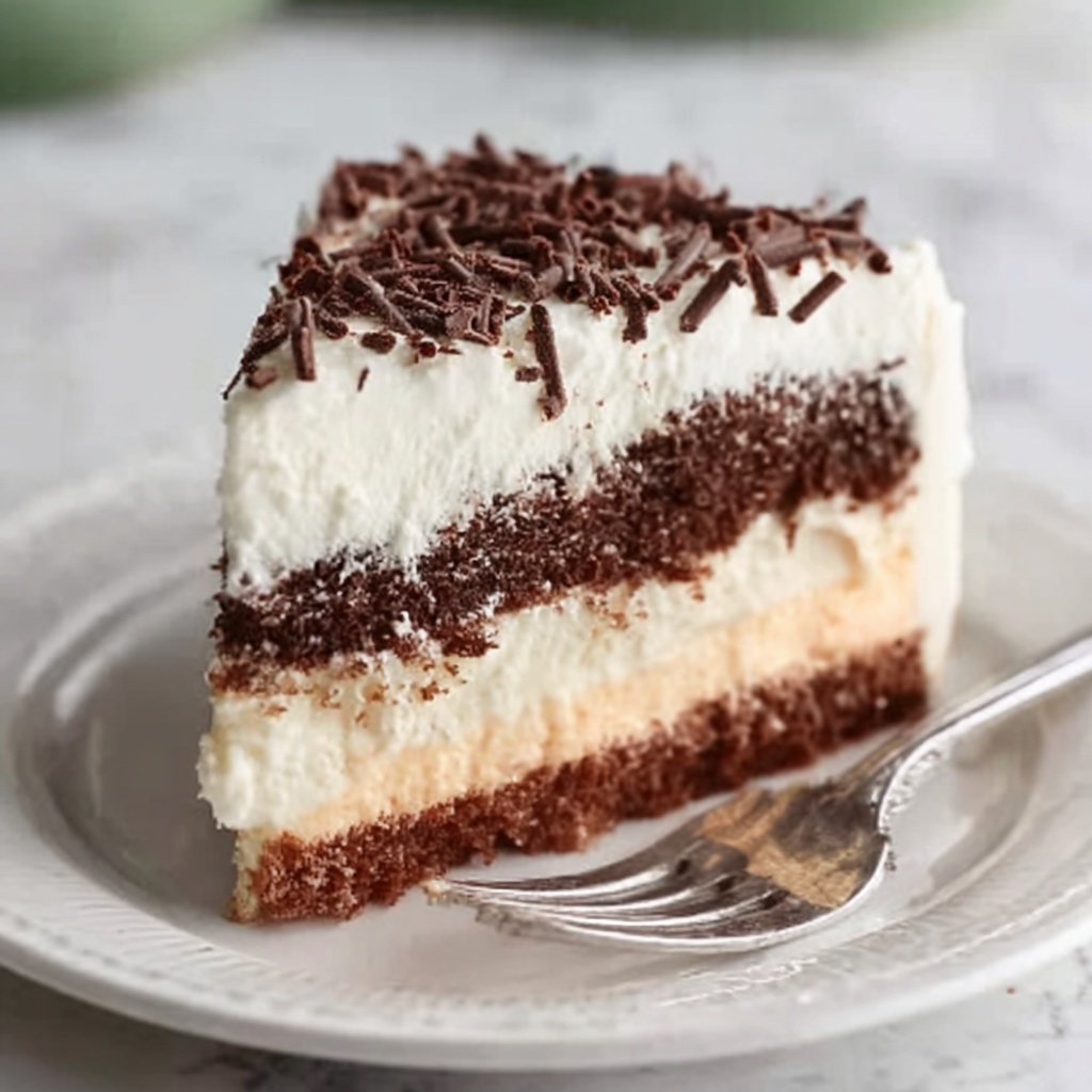 White German Chocolate Cake with a Cheesecake Center Recipe - Recipe Image