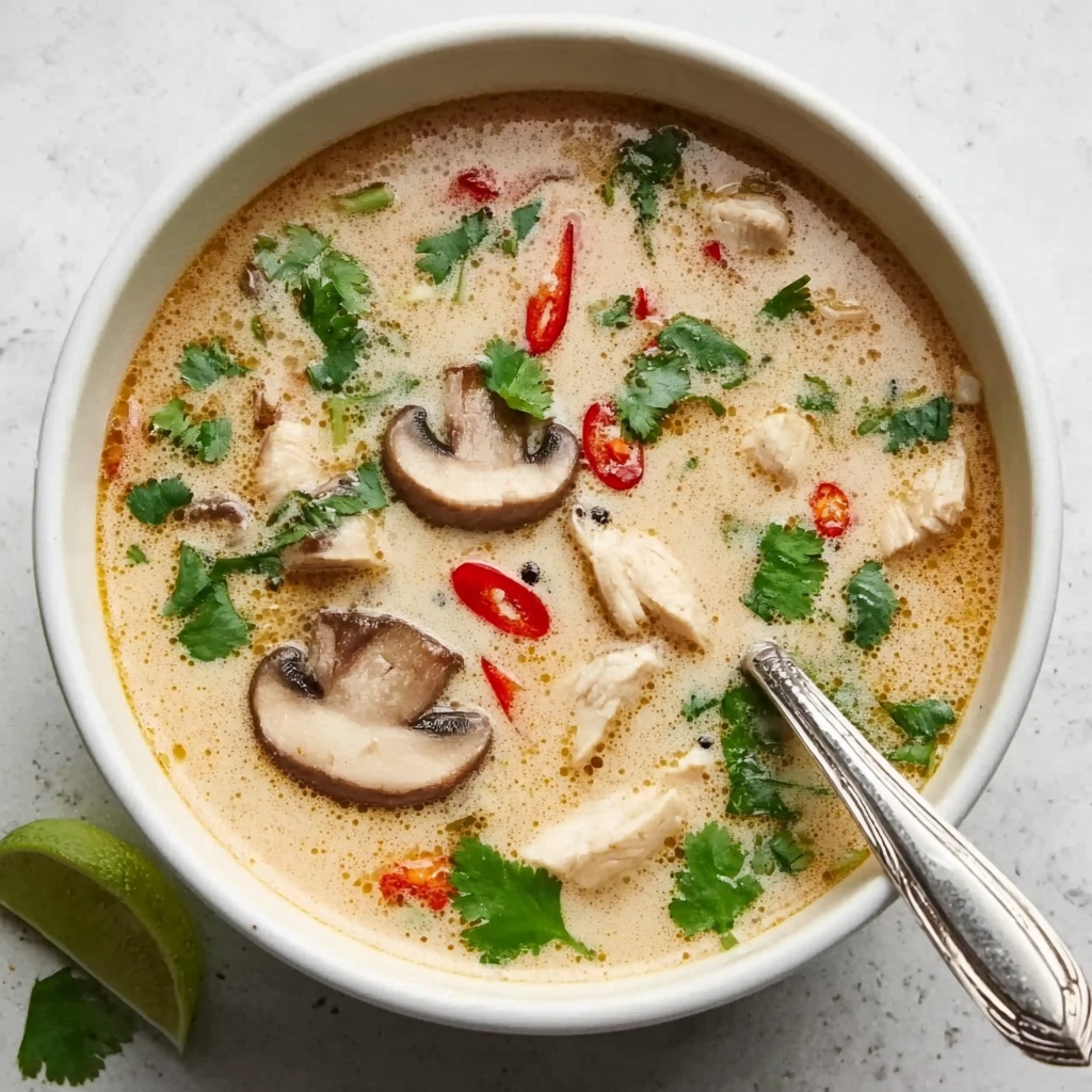Slow Cooker Tom Kha Soup (Thai Coconut Chicken Soup) Recipe - Recipe Image