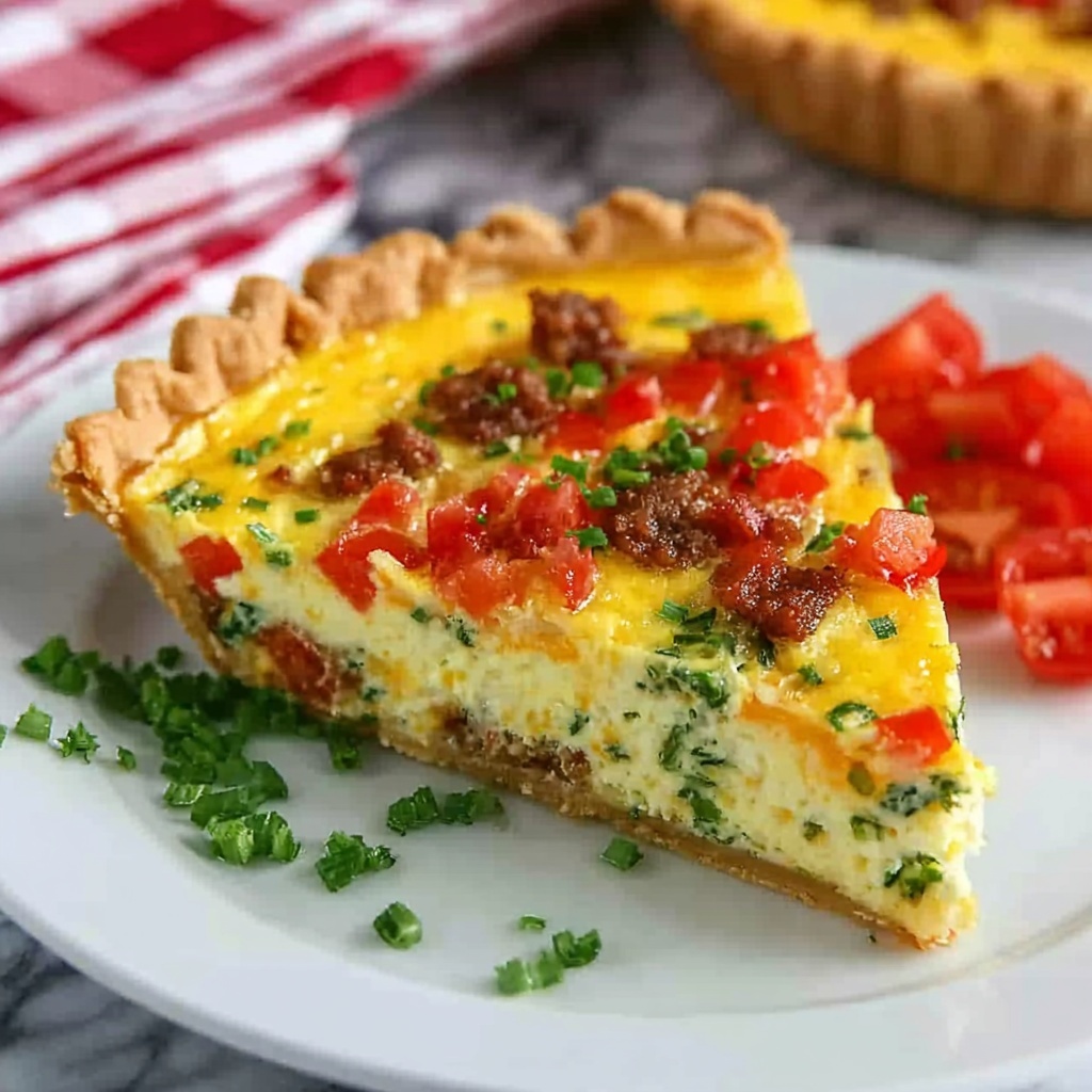 Hash Brown Crust Bacon and Cheddar Quiche Recipe - Recipe Image