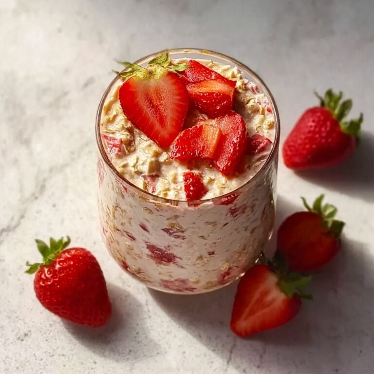 Strawberries and Cream Overnight Oats Recipe