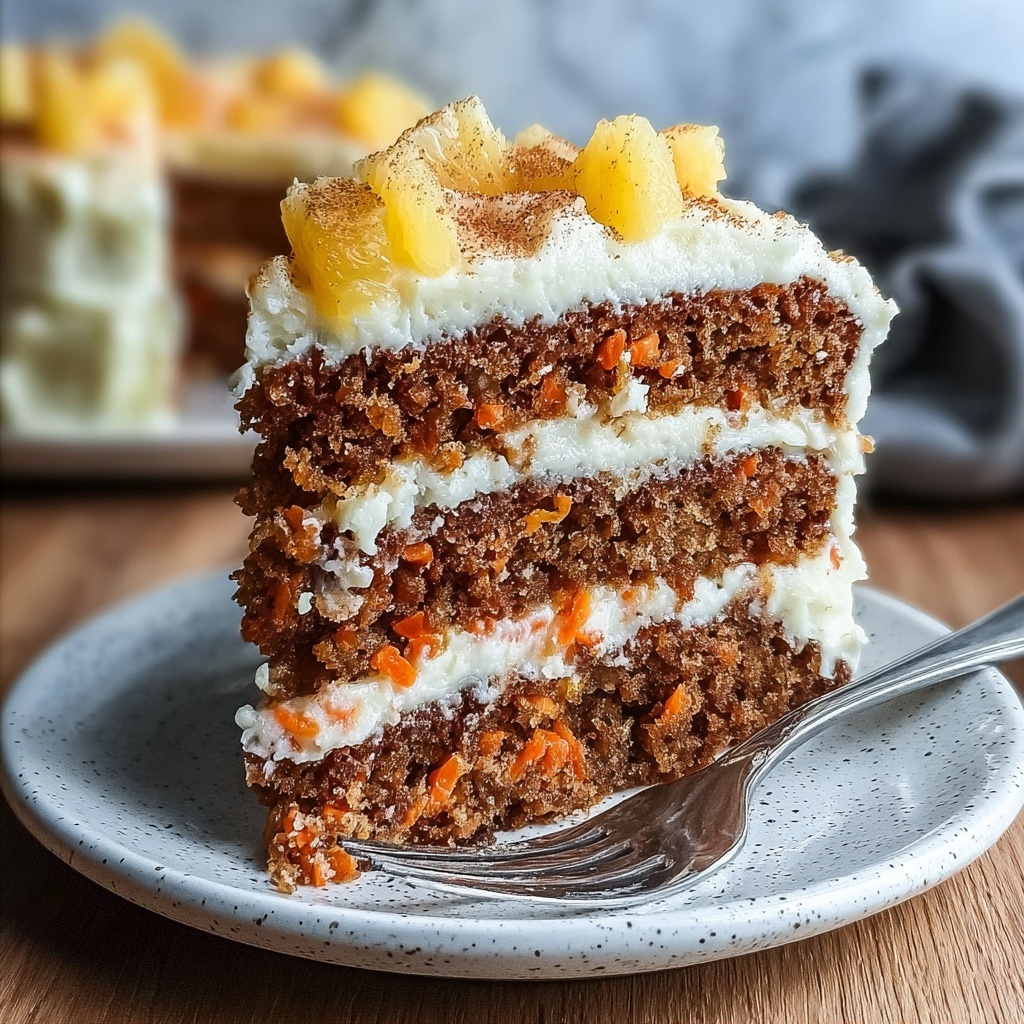 Pineapple Carrot Cream Cake Recipe - Recipe Image