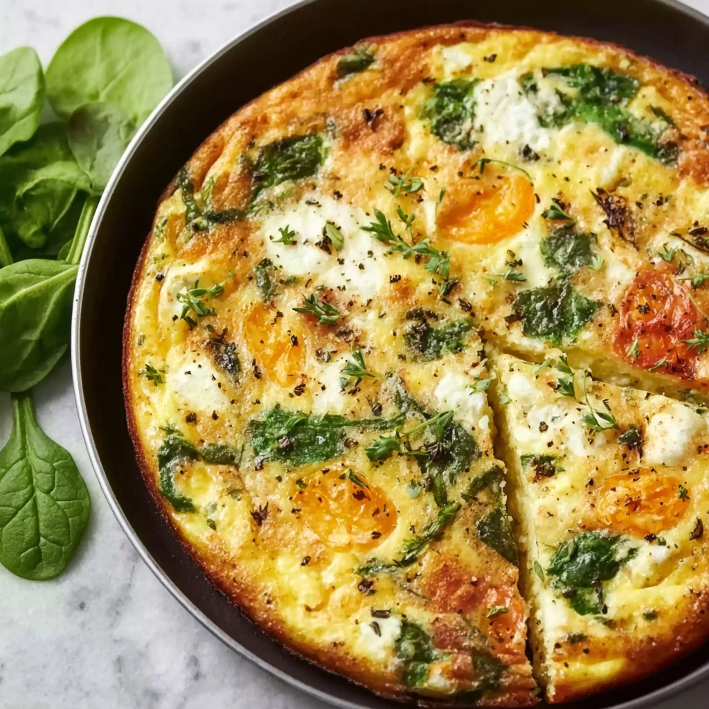 Air Fryer Frittata with Chicken Sausage, Spinach, and Bell Peppers Recipe - Recipe Image