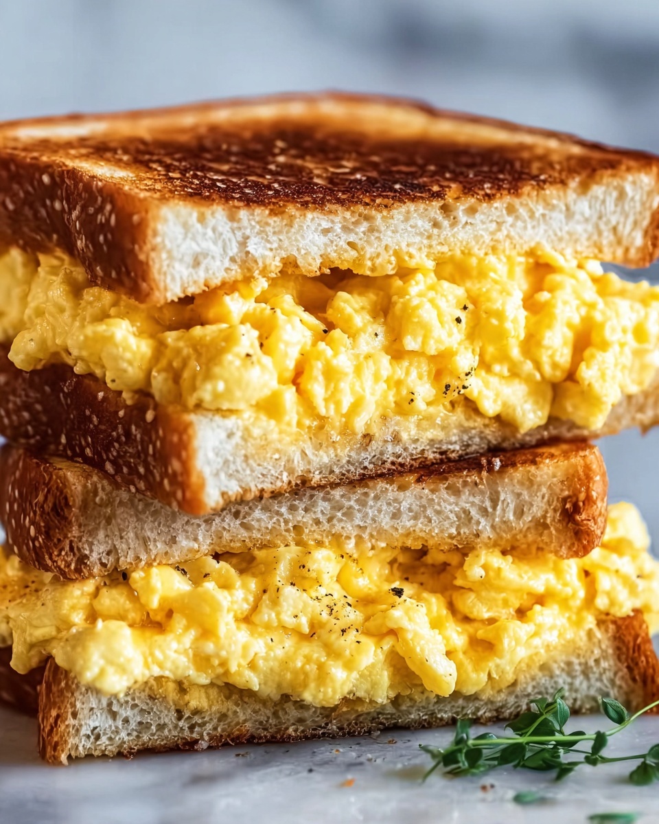 Scrambled Egg Grilled Cheese Sandwich Recipe - Recipe Image