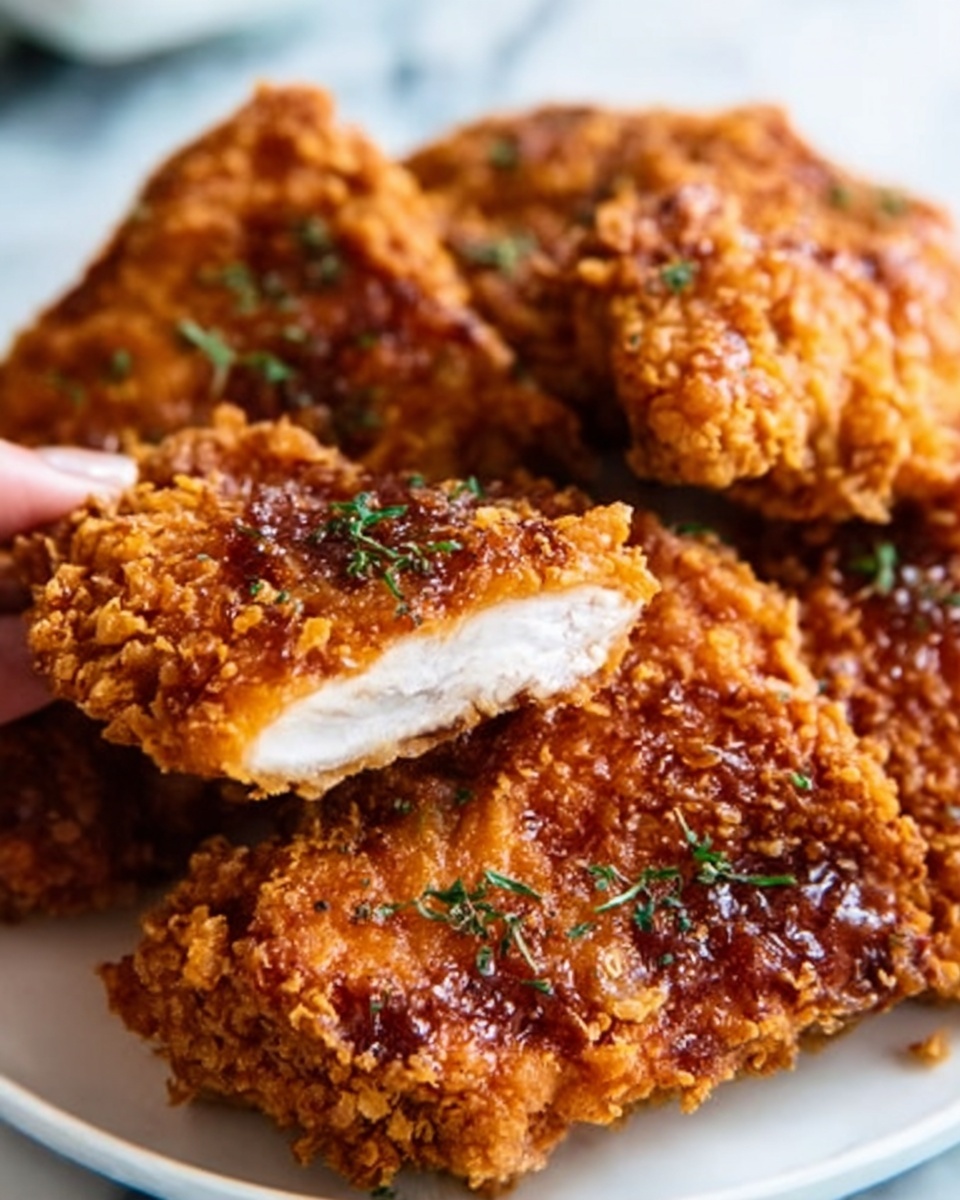 Baked Crunchy Hot Honey Chicken Recipe - Recipe Image