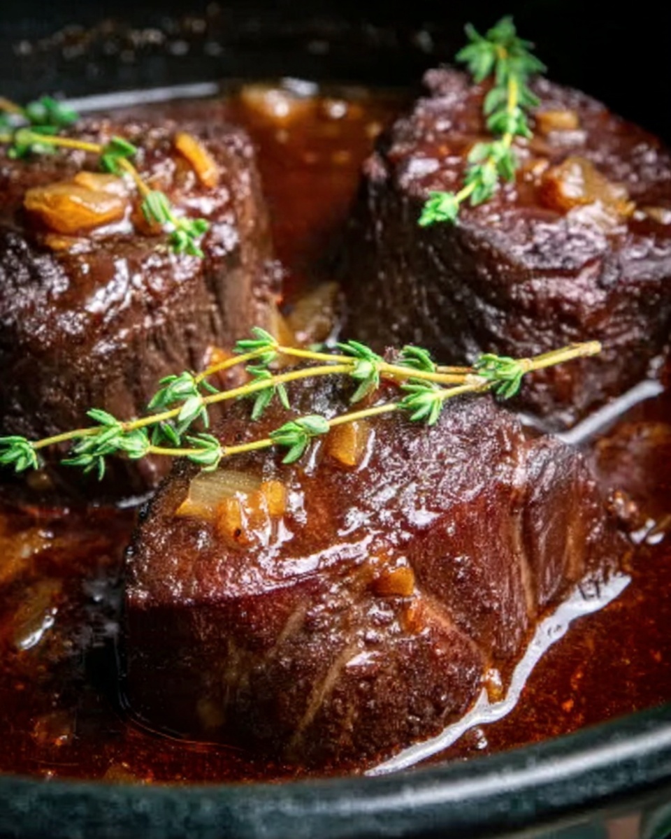 Slow Cooker Short Ribs with Red Wine Sauce Recipe - Recipe Image