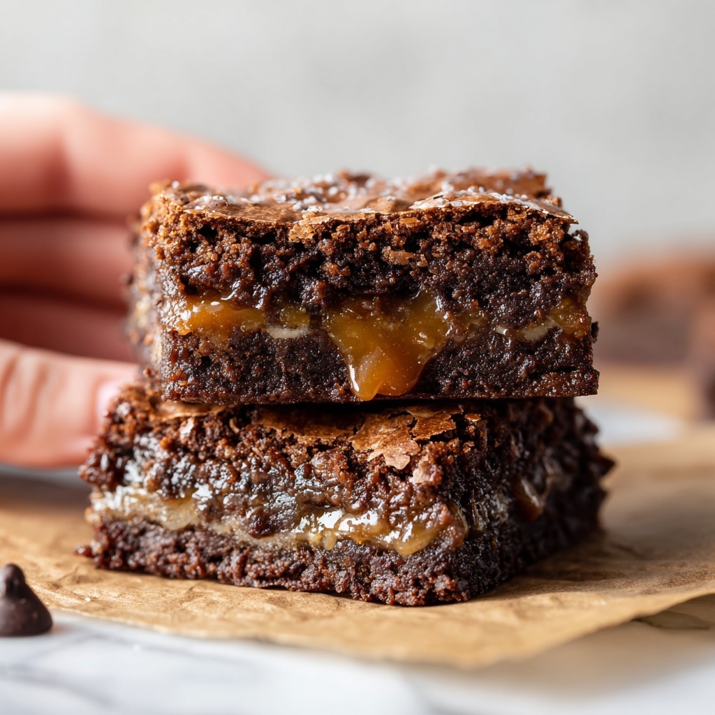 Caramel Chocolate Chunk Brownies Recipe - Recipe Image