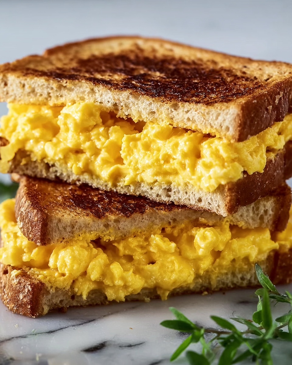 Scrambled Egg Grilled Cheese Sandwich Recipe - Recipe Image