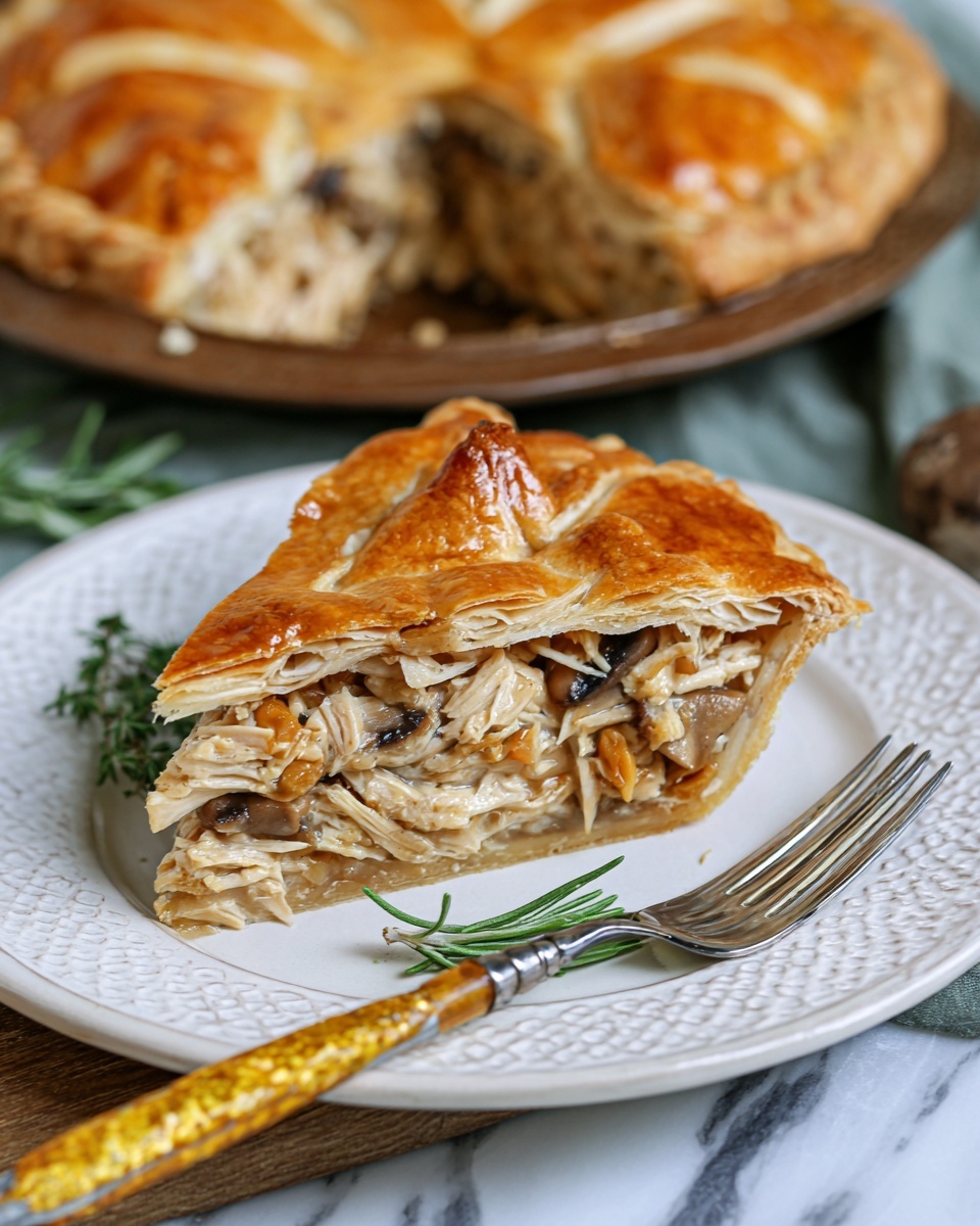 Savory Chicken and Mushroom Puff Pastry Delight Recipe - Recipe Image