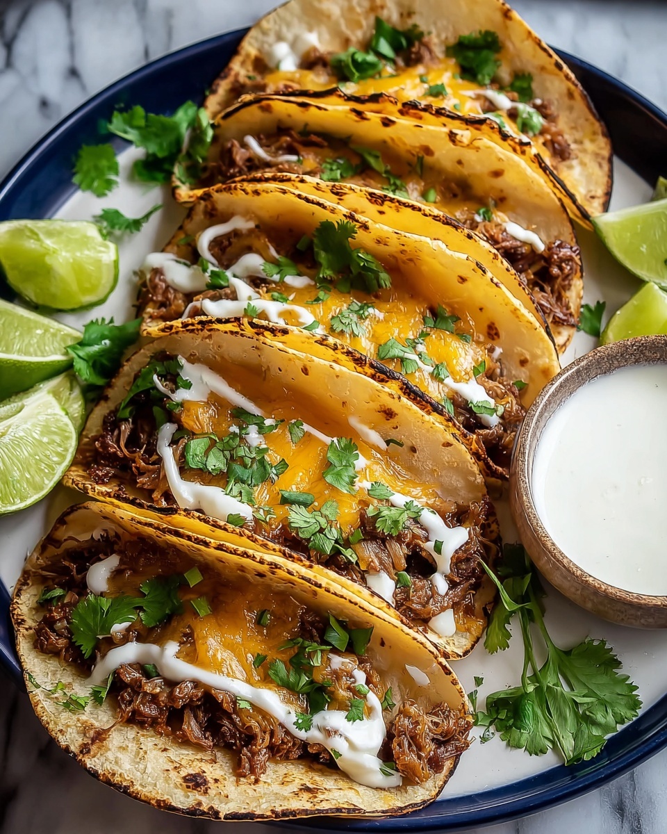 Crispy Cheesy Quesabirria Tacos Recipe - Recipe Image