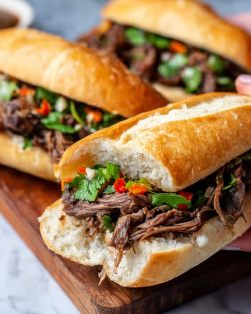 Instant Pot Italian Beef Sandwich with Pepperoncini and Giardiniera Recipe - Recipe Image