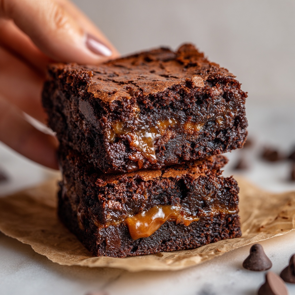 Caramel Chocolate Chunk Brownies Recipe - Recipe Image