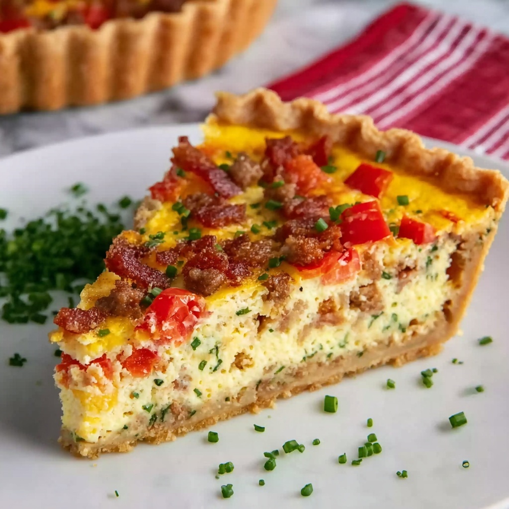 Hash Brown Crust Bacon and Cheddar Quiche Recipe - Recipe Image