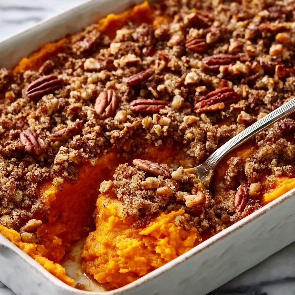 Sweet Potato Casserole with Pecan Crumble Recipe - Recipe Image