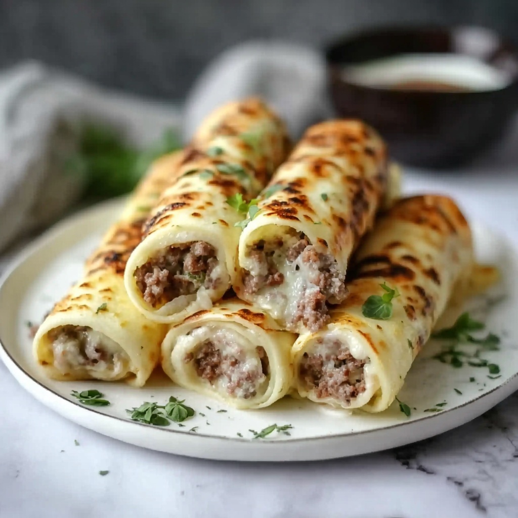 Delicious Keto Philly Cheesesteak Roll Ups Recipe - Recipe Image