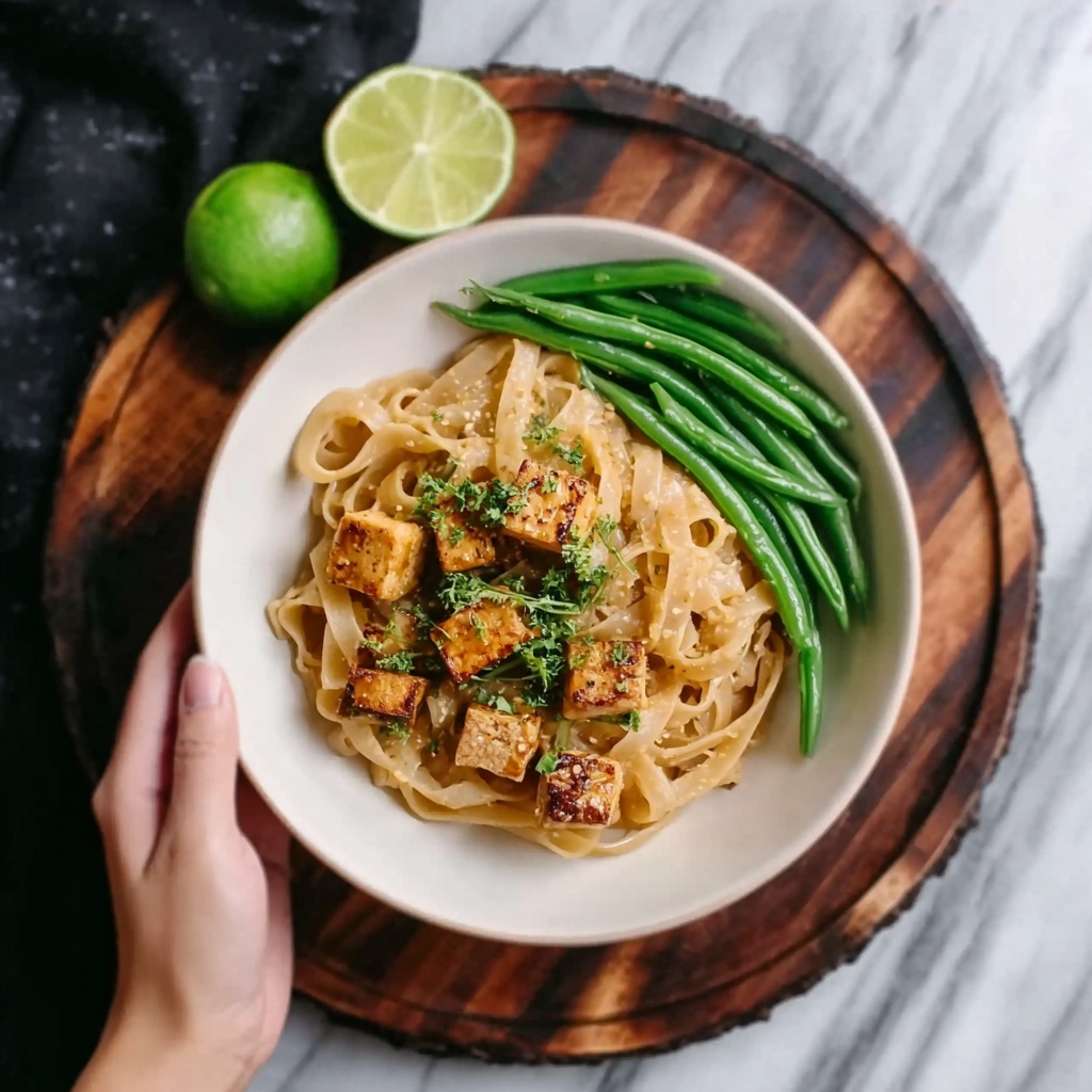 Crispy Tofu Bowls with Curry Noodles and Chili Green Beans Recipe - Recipe Image