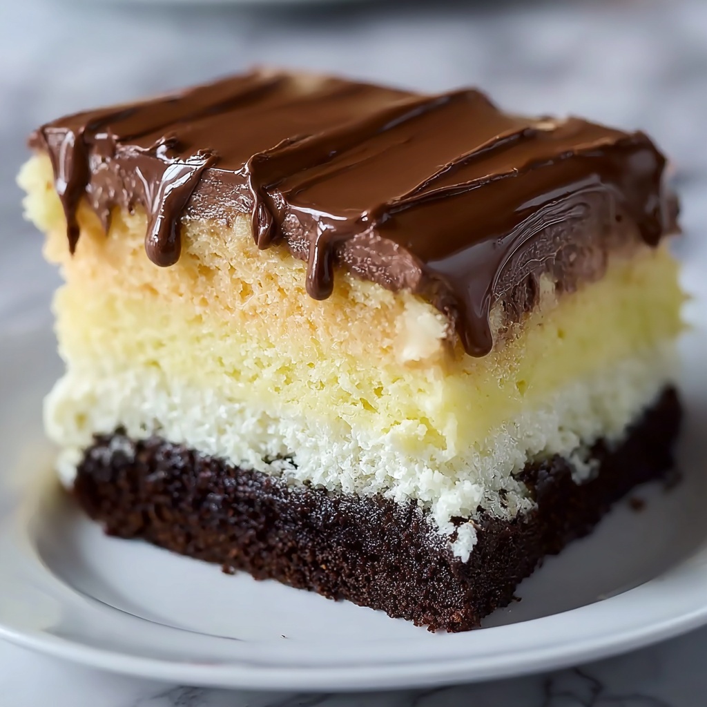 Boston Cream Poke Cake Recipe - Recipe Image