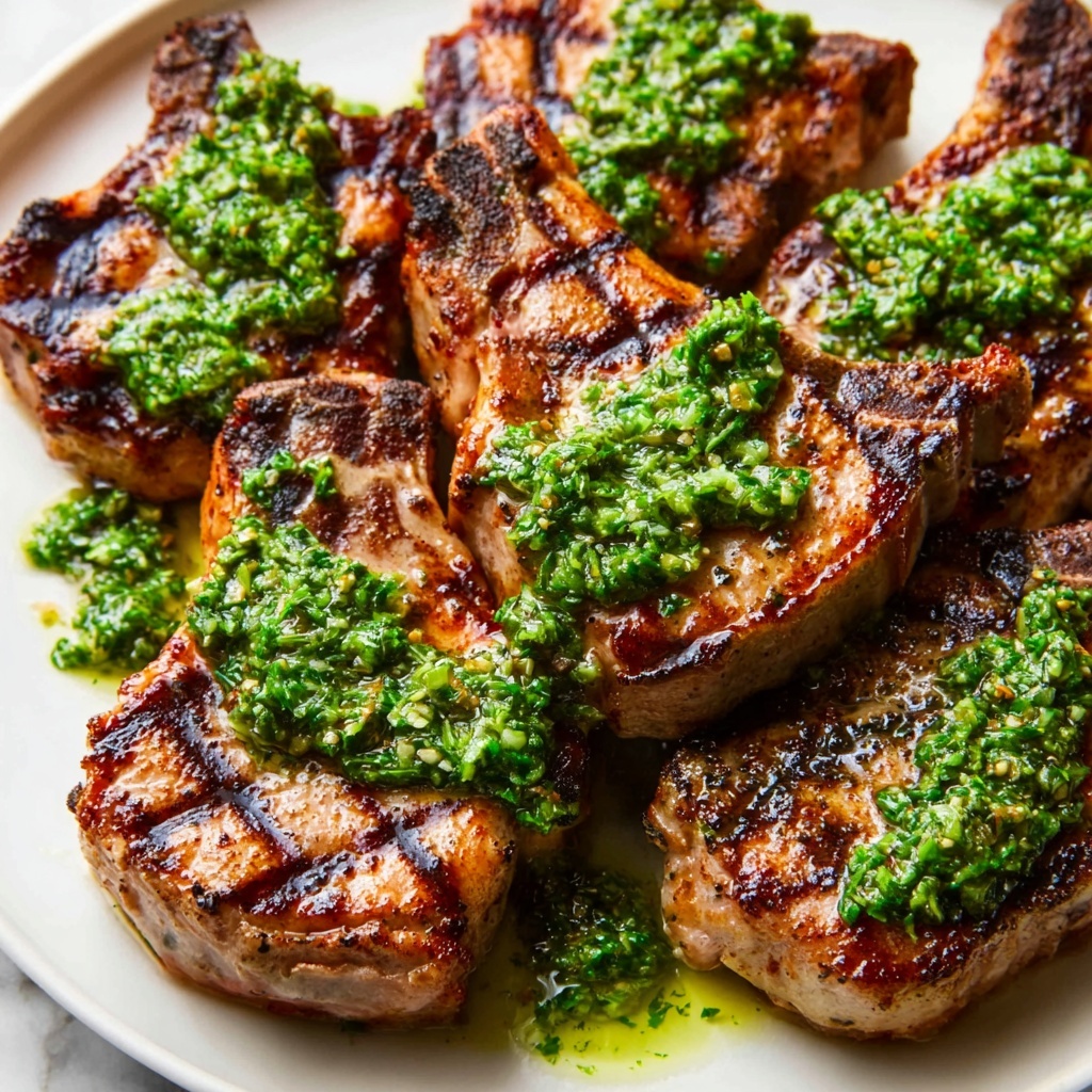Grilled Lamb Chops with Garlic Mint Sauce Recipe - Recipe Image