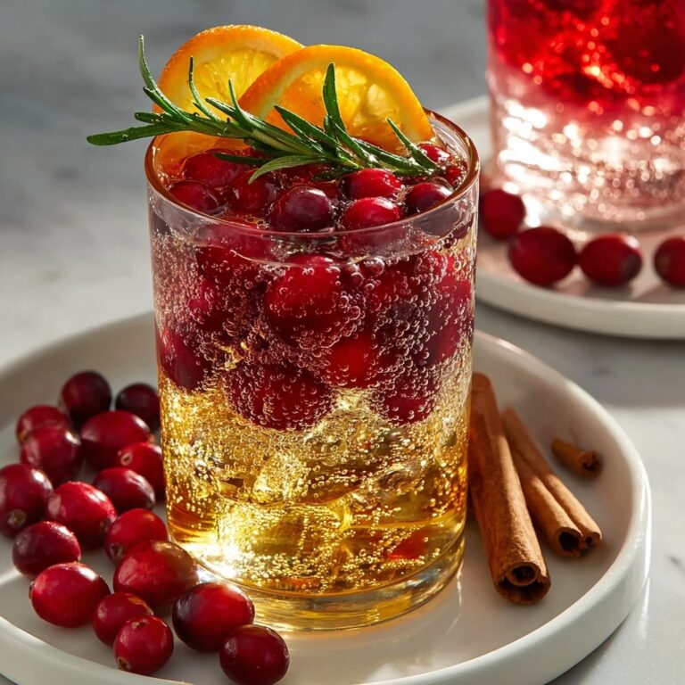 Festive Cranberry-Apple Mocktail with Spiced Citrus and Sparkling Ginger Recipe