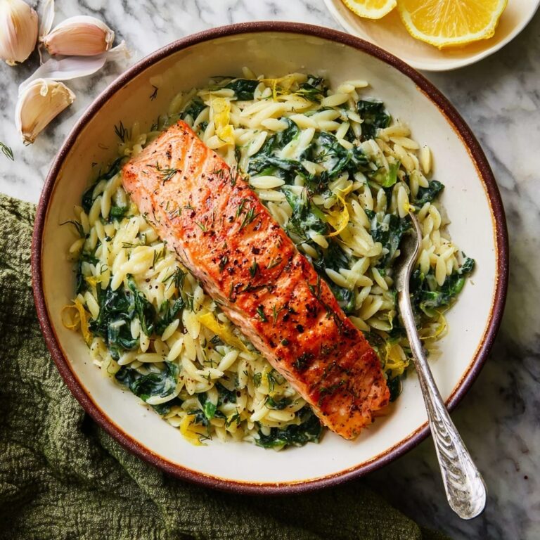 Salmon Orzo Pasta With Lemon Recipe