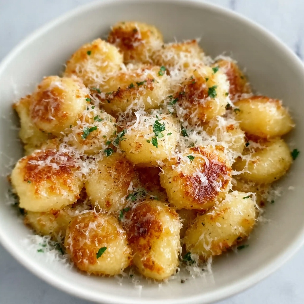 Garlic Butter Parmesan Fried Gnocchi Recipe - Recipe Image