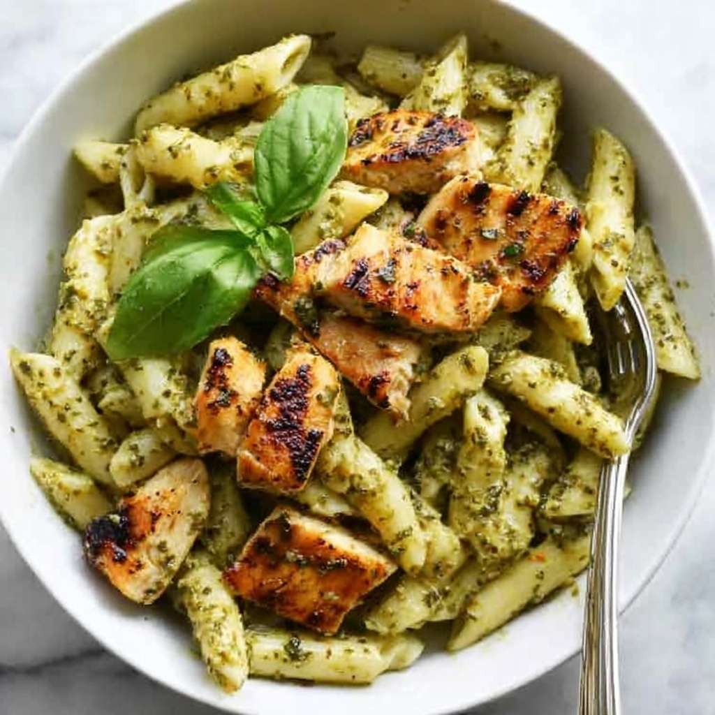 Creamy Chicken Pesto Pasta Recipe - Recipe Image