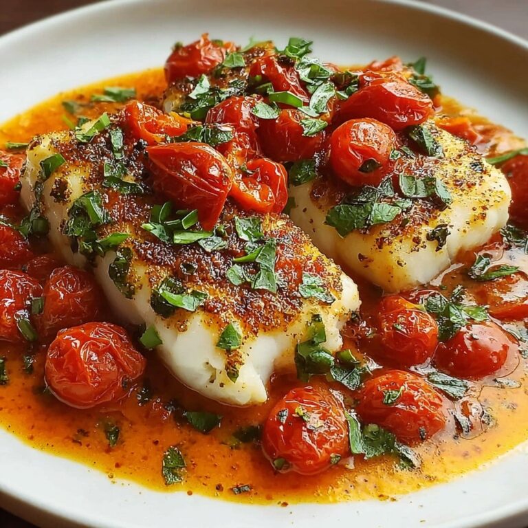 Seared Cod with Tomato Basil Sauce Recipe