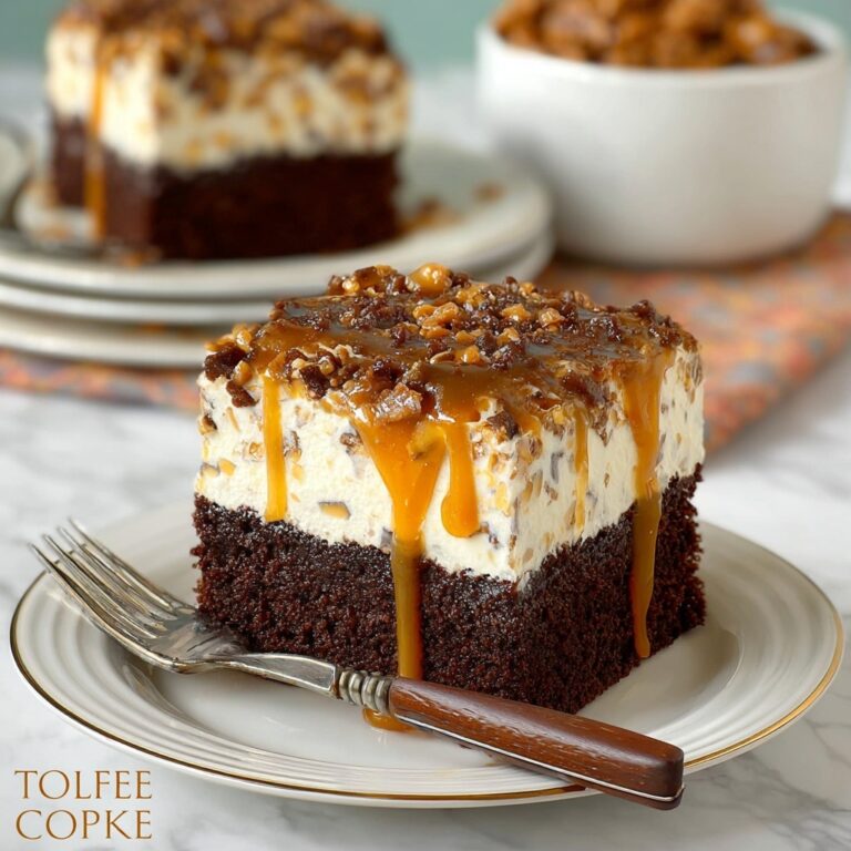 Chocolate Toffee Poke Cake Recipe