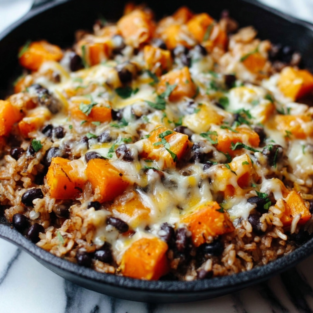 Southwest Black Bean and Sweet Potato Rice Skillet Recipe - Recipe Image