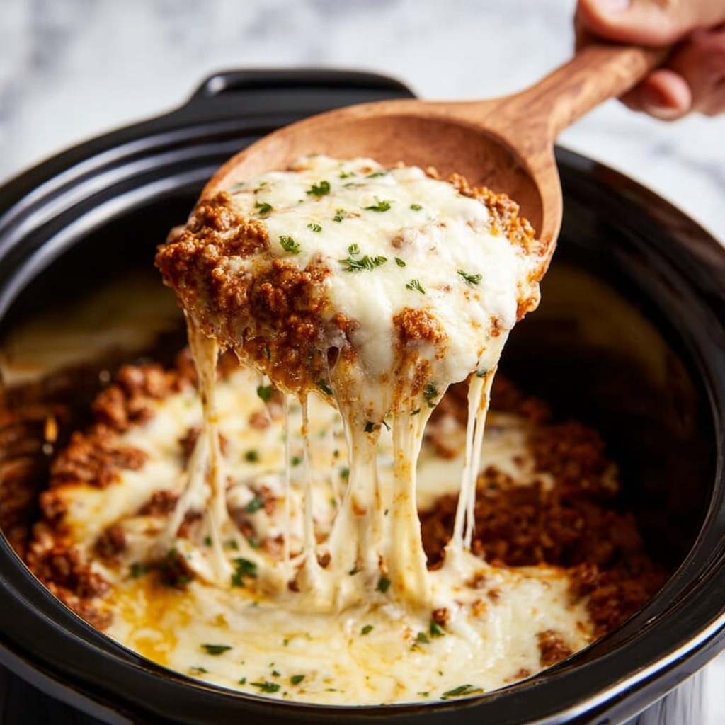 Slow Cooker Lasagna with Spinach Recipe - Recipe Image