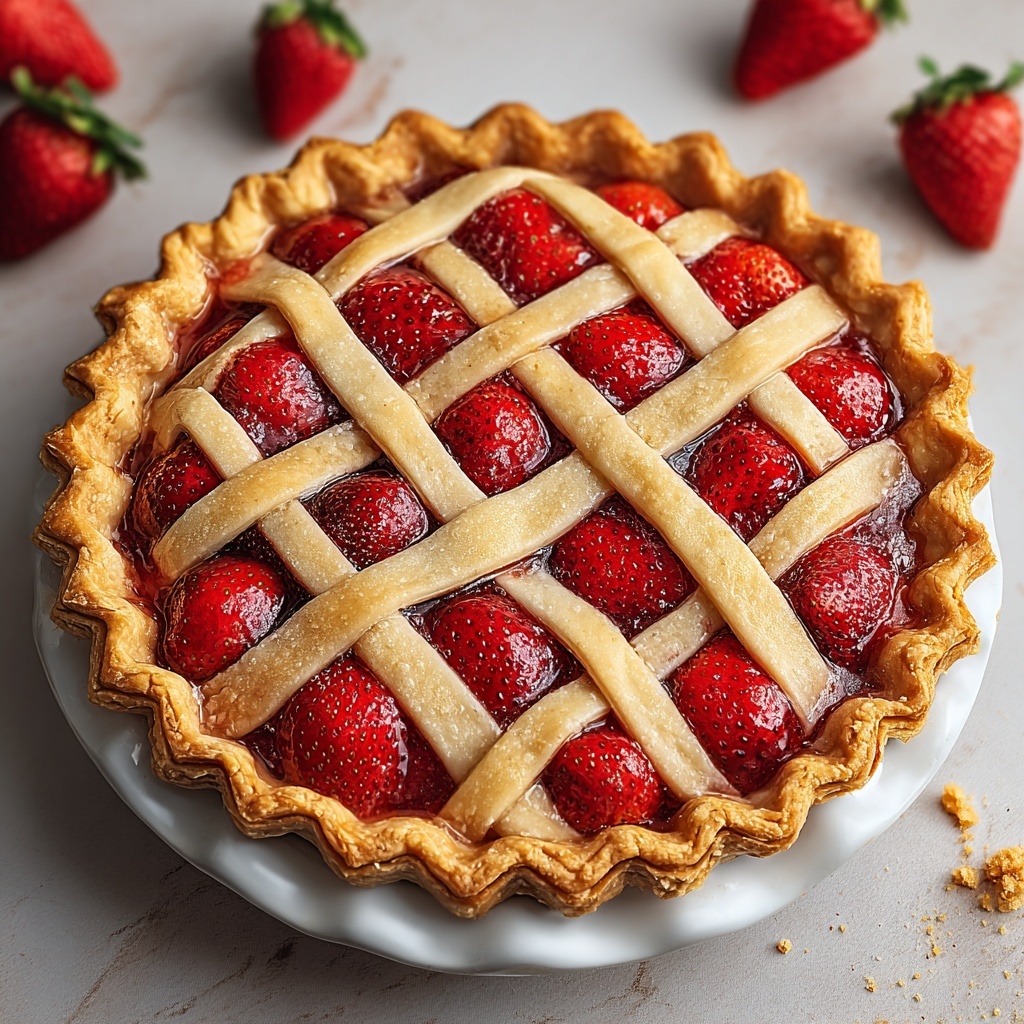 Easy Fresh Strawberry Pie Recipe - Recipe Image