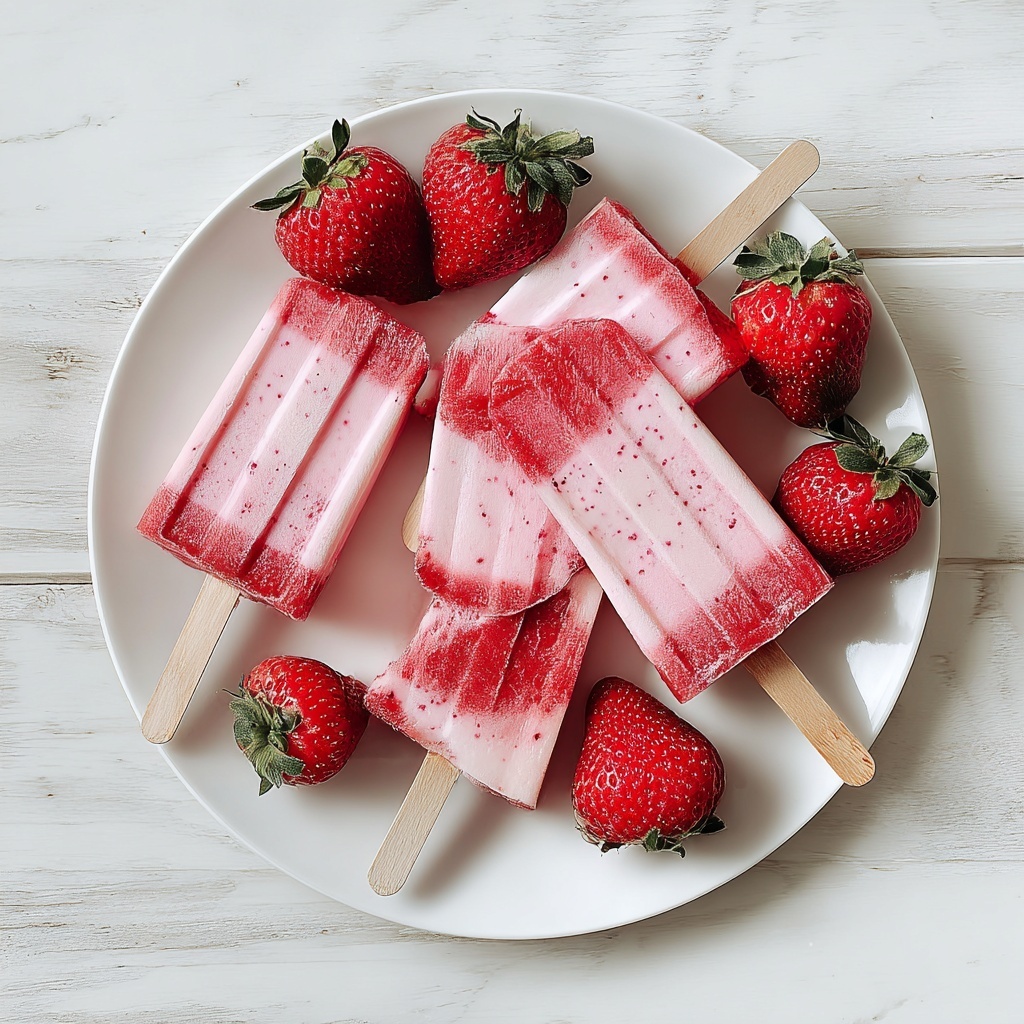 Strawberry Breakfast Popsicles Recipe - Recipe Image