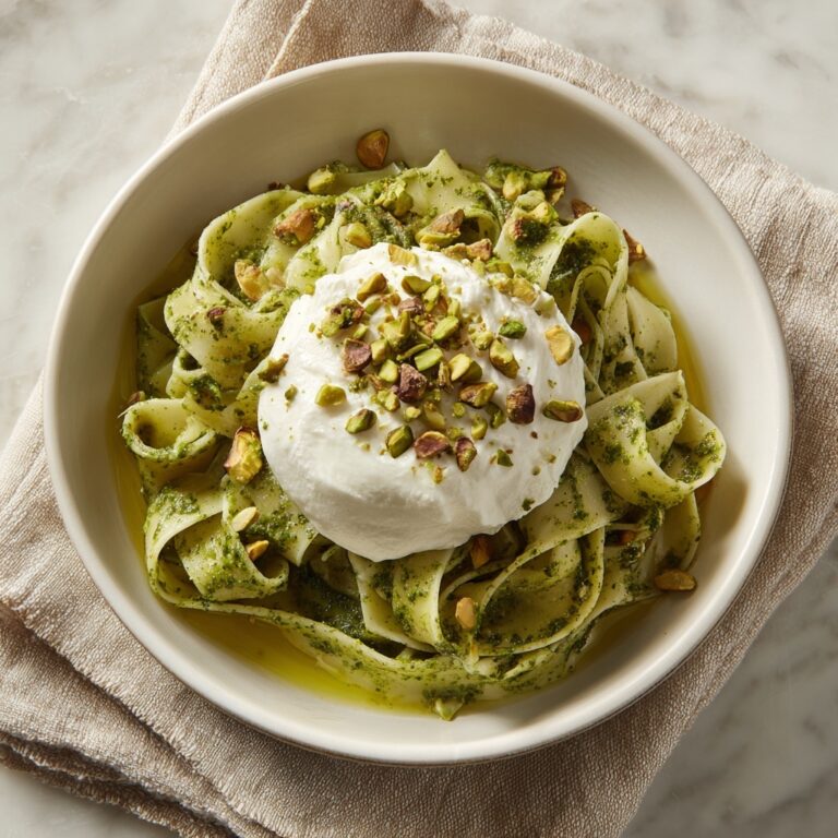 Pistachio Pesto Pasta with Burrata Recipe