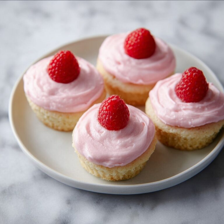 Mini Raspberry Snow Cakes Recipe