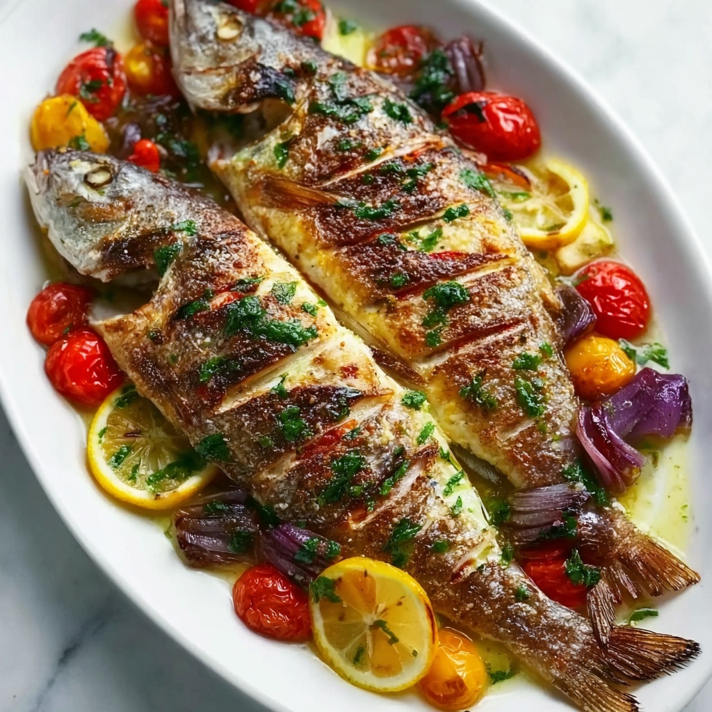 Easy Mediterranean Baked Mackerel Fish Recipe - Recipe Image