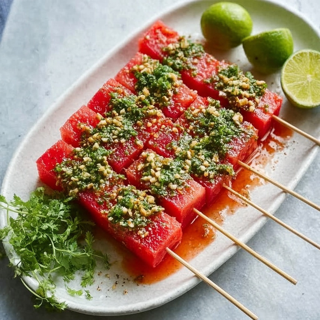 Watermelon Feta Tajín Skewers Recipe - Recipe Image
