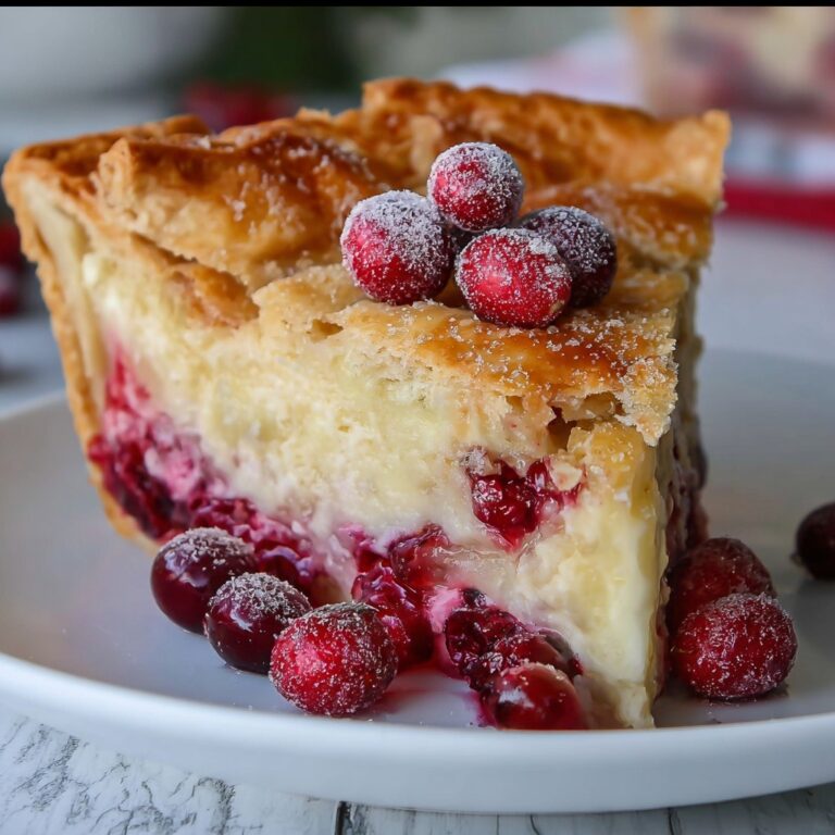 Cranberry Custard Pie Recipe