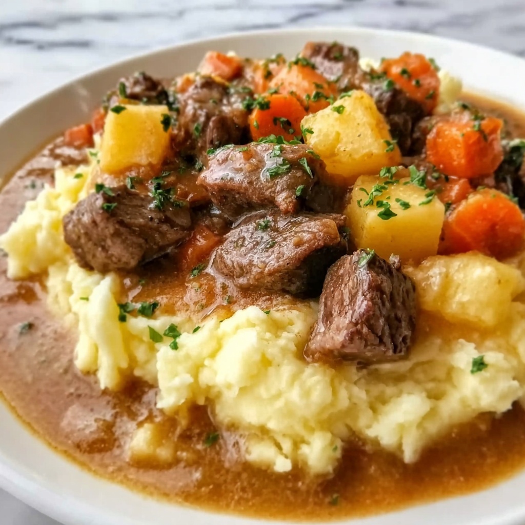 Irish Beef Stew with Mashed Potatoes Recipe - Recipe Image