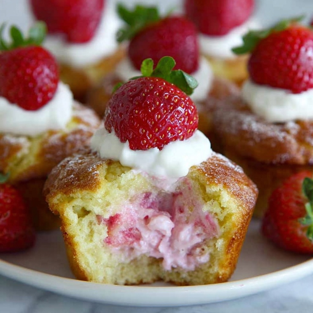 Cream Cheese Strawberry Muffins Recipe - Recipe Image