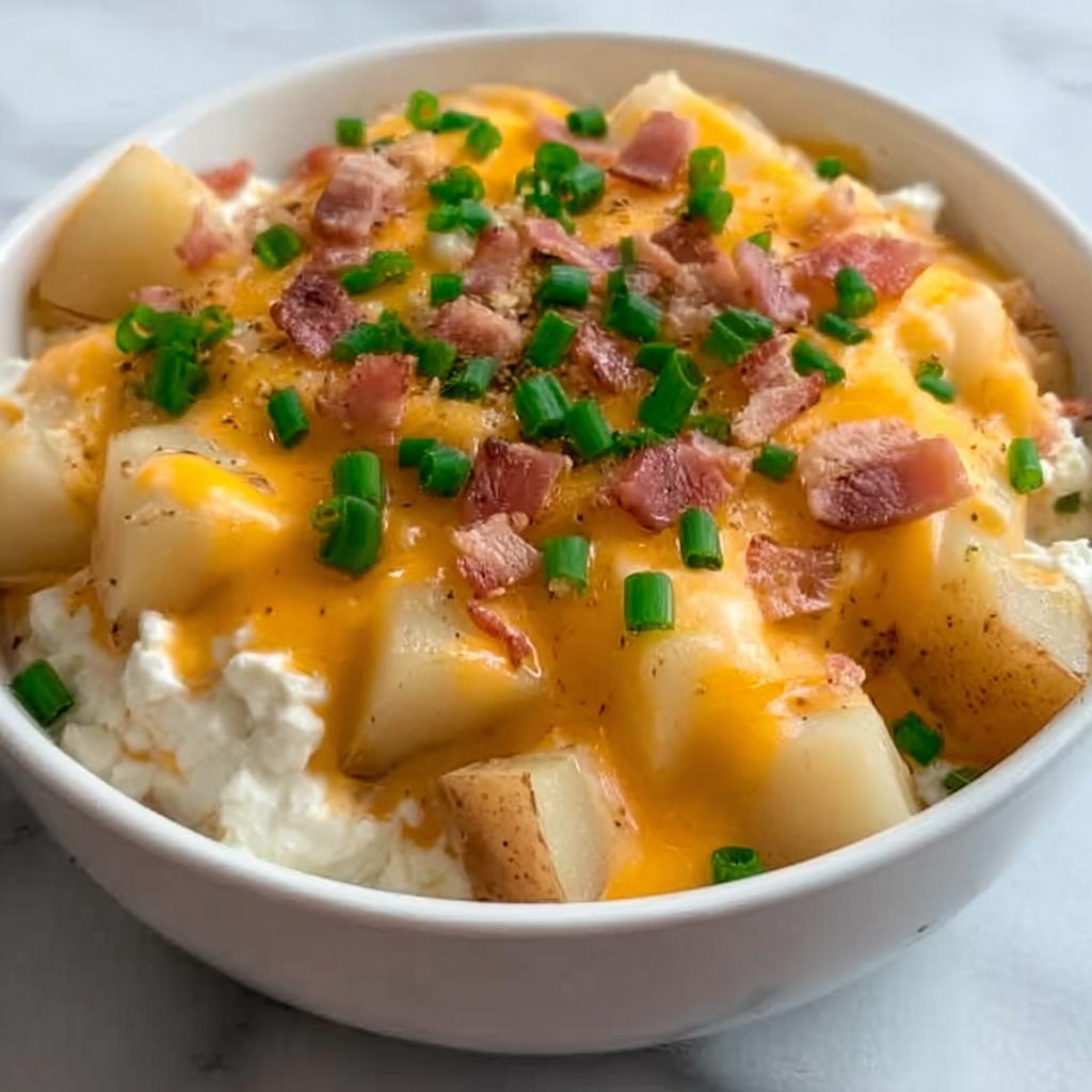 Cheesy Potato Egg Scramble Recipe - Recipe Image